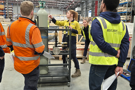 Apprentices training at the Beijer Ref Academy.