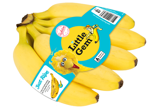 Each product is connected to a Sesame Street character.