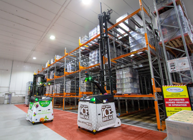 The roll out of four Dematic AGVs has allowed Lactalis Australia to increase productivity at its Lidcome milk facility.