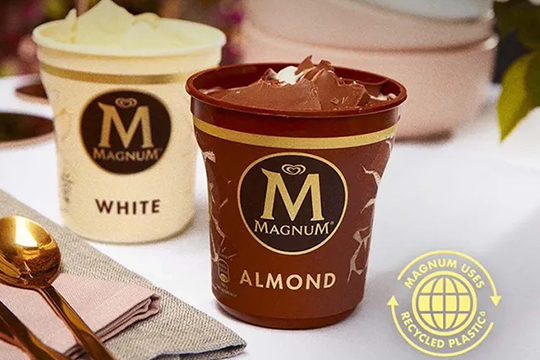 Unilever worked with SABIC, to make its 30 million&nbsp;Magnum tubs from&nbsp;food-grade recycled polypropylene plastic. The tubs are sold throughout Europe, Australia and New Zealand.