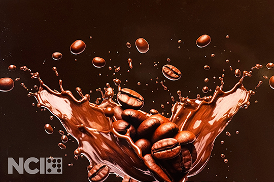 This image represents an actual test print, and with manipulation of process control on digital, NCI can create raised surfaces &ndash; almost 3D in effect.