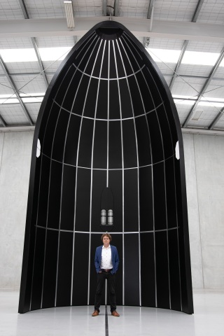 Rocket Lab CEO Peter Beck and the company&rsquo;s new advanced rocket, Neutron.
Business Wire/Rocket Lab