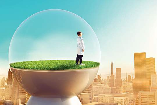 Constructing new sustainable cities.