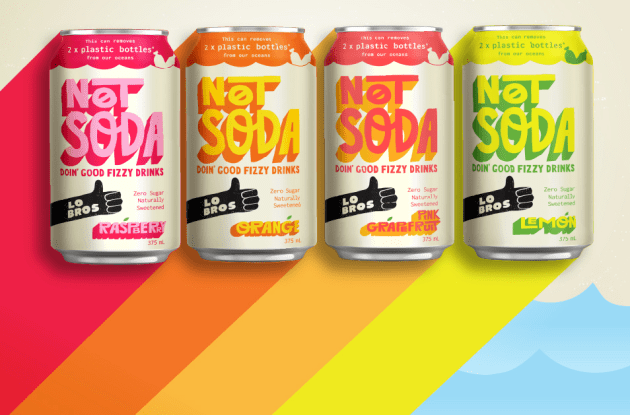 For every can of Lo Bros Not Soda sold, Lo Bros&rsquo; funds the removal of the equivalent weight of two plastic soft drink bottles from marine environments through its partnership with Seven Clean Seas.