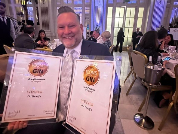 Old Young's won World's Best Craft Gin Producer and Brand Innovator of the Year at the 2023 Icon of Gin Awards.