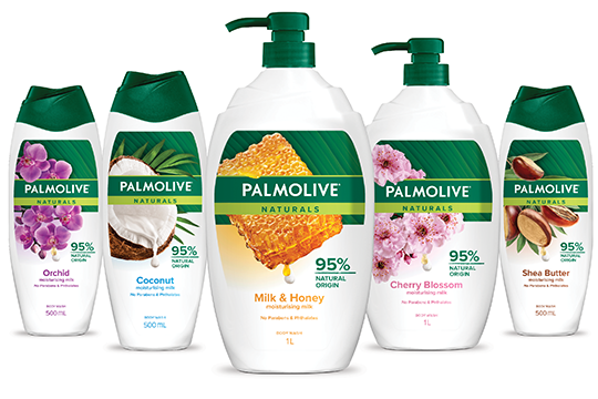 All Palmolive bottles used in the Body Wash range are 100 per cent recyclable and the highest selling lines are made with at least 30 per cent recycled content.