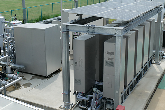 Panasonic aims to improve energy efficiency through fuel cell cogeneration.