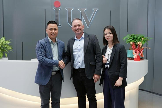 Advanced solutions to ANZ: (l-r): Peter Lin, chairman, IUV; Mark Daws, director &ndash; labels and packaging ANZ, Currie Group; and Lydia Jin, regional sales manager, APAC & North Africa, IUV