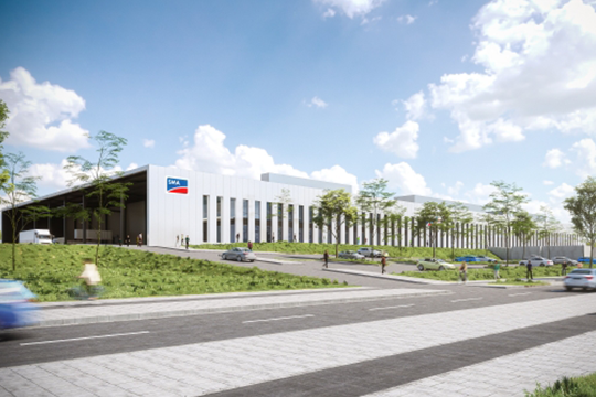 On 47,000 m2 of floor space, SMA's new Gigawatt Factory is intended for the manufacture of systems destined primarily for the large-scale PV power plant segment. This will create more than 200 new jobs.