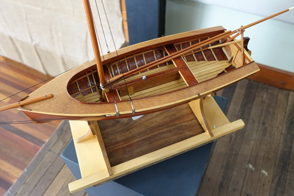 Sandy Bauer&rsquo;s Gladys &ndash; Model timber Fishing Vessel was a skillfully made rendition in red cedar, hoop pine, Qld silver ash and silver quandong.