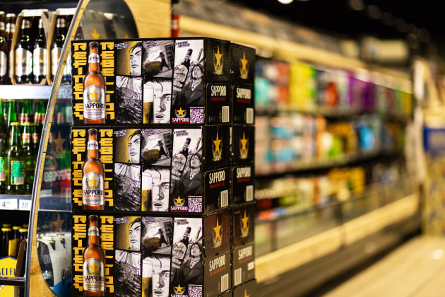 Limited-edition Sapporo manga designs are now available in cartons and six-packs at all good bottle shops across the country. Image: Coopers