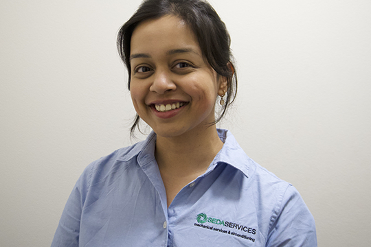 Seda Services engineer, Farisa Sheila.
