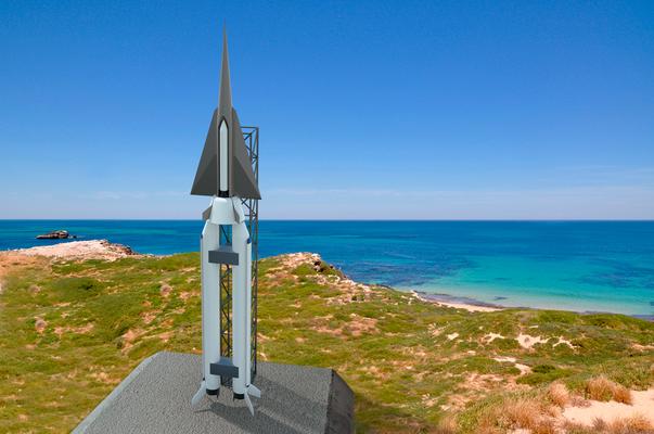 Artist&rsquo;s impression of the SPARTAN stack on the launchpad. Credit: EAGiven