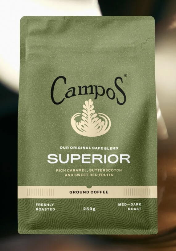 Iconic Australian coffee brand Campos Coffee has had a packaging facelift designed by Squad.