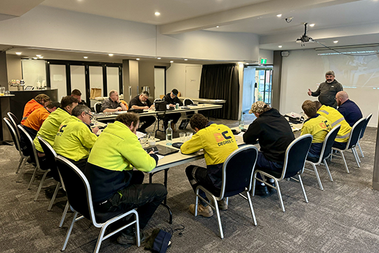 Students undertaking accredited training in Tasmania.
