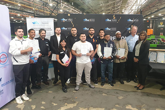 Students at the Say Yes to Trades Expo.