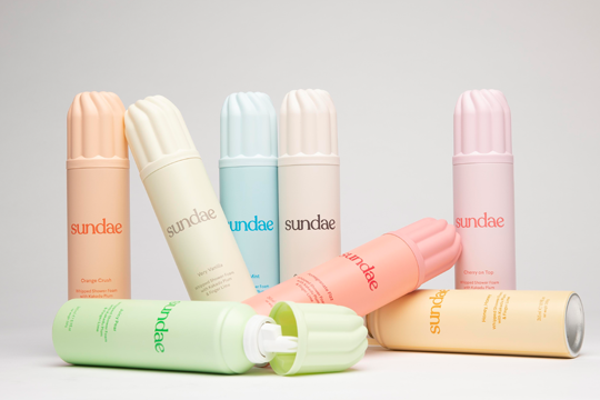 Winner of the Packaging Innovation and Aerosol Product of the Year categories: Sundae Whipped Shower Foams from Sundae Body.