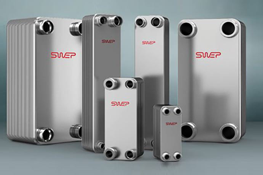 SWEP heat exchangers.