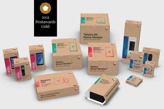 Telstra's Smart Modem packaging range, designed by Birdstone, has won several awards and accolades.