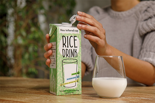 Joining forces with leading beverage producers, Tetra Pak launched tethered caps on carton packages last year.