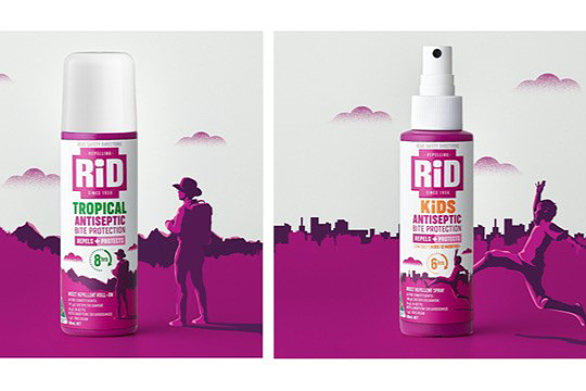 Design agency WhatCameNext gave insect repellant company RiD a brand refresh across its range.