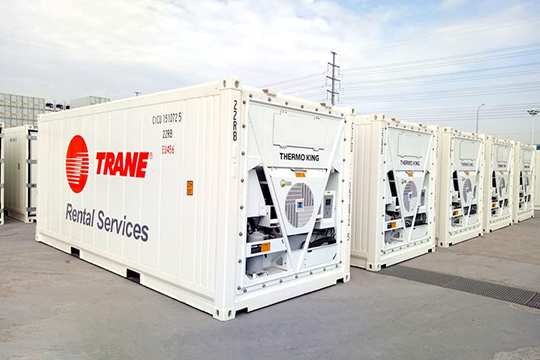 Trane's cold store rental fleet addresses the growing demand for temporary temperature-controlled storage.