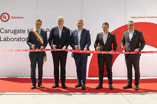 UL Solutions, ribbon-cutting event in Carugate, Italy.