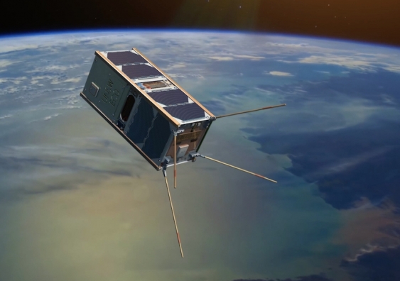 A concept image of a CubeSat in orbit. UNSW