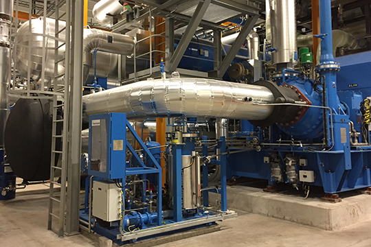 Large heat pump plant.