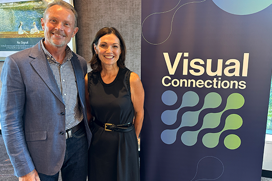 Three-year cycle for PacPrint: (l-r) Mitch Mulligan, president; and Karren Challoner-Miles, CEO of Visual Connections