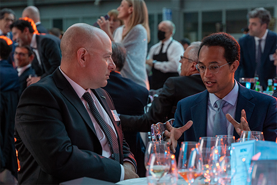 Sharing success stories: Joe Matto of PakPot and Lars Ljung of Planet Protector Packaging. Image: Olof Ljung