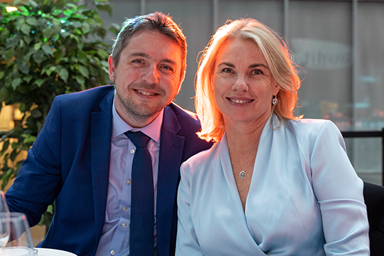 Steven Pacitti, editor Plastics in Packaging and IPPO president with Lindy Hughson, managing editor PKN pPckaging News, secretary general IPPO.