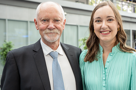 WPO Lifetime Achievement winner Graeme Lang was accompanied at the ceremony by his daughter, Madeleine. Image: PKN