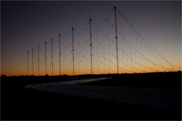 A Jindalee Operational Radar Network (JORN) transmitter site at Harts Range, Alice Springs

Credit: Defence