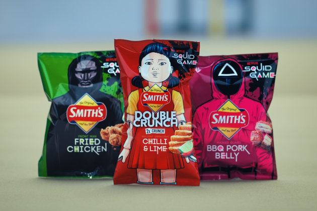 PepsiCo Australia brand, Smith&rsquo;s, has launched a collaboration with popular Netflix show, Squid Game &ndash; announcing three limited-edition themed chip flavours.
Source: Smith's