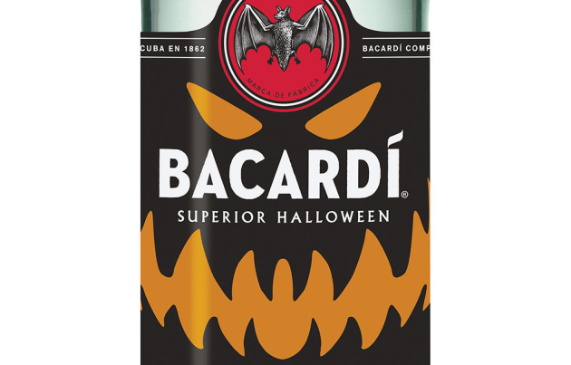 New Bacardi bottles for Halloween 2019: The white rum has a spooky, black label. Photo: Bacardi
