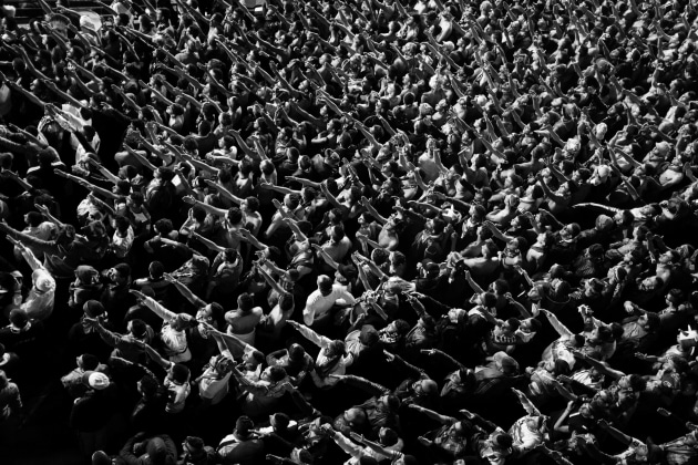 WINNER: WORLD PRESS PHOTO STORY OF THE YEAR. &copy; Romain Laurendeau, France. Kho, the Genesis of a Revolt. Football fans sing during a championship match in the 5 July 1962 Stadium in Algiers, Algeria, on 22 December 2015.