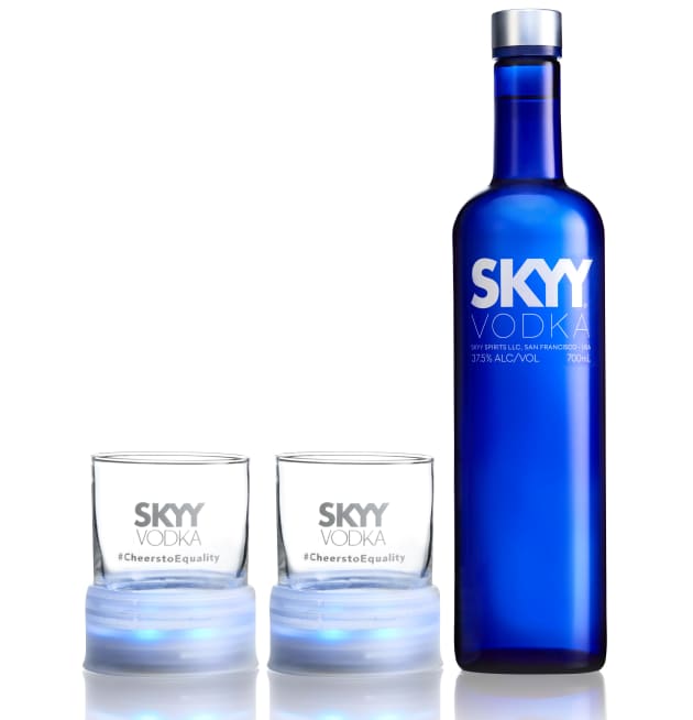 SKYY Vodka smart-tech glassware