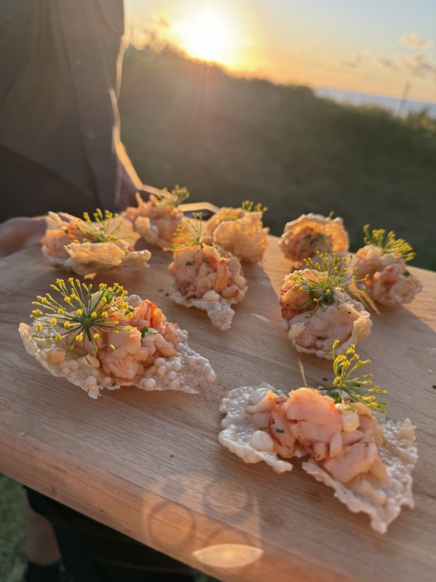 Back to the Boat Shed. One evening the chefs at Pinetrees provided gorgeous pre-dinner snacks. Like all the food at the lodge it&rsquo;s 5-star restaurant quality so if you&rsquo;re a foodie you&rsquo;re in for a treat, and if you like fish, even better! Fish was caught daily and cooked in a manner of ways from sushi and sashimi, to pan fried and battered or added to a curry. I reckon I ate fish every other day, when I wasn&rsquo;t eating the lamb, pork or beef that was also on the menu.