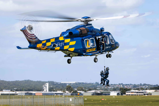 LifeFlight doctors take part in winching training (LifeFlight)