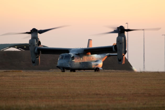 A Bell-Boeing MV-22B Osprey of US Marine Medium Tiltrotor Squadron 268 (VMM-268). (Nigel Pittaway)