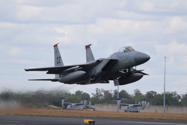 Kadena-based Eagles recently participated in Exercise Pitch Black in the Northern Territory. Nigel Pittaway