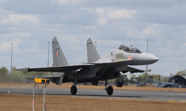 Four Indian Air Force&rsquo;s Sukhoi Su-30MKI fighters returned to the skies over the Northern Territory for Pitch Black 2022. (Nigel Pittaway)