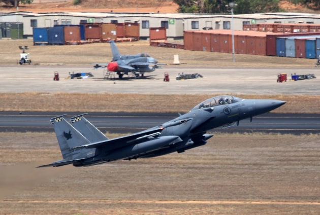 An RSAF F-15SG at Pitch Black 2022. (Nigel Pittaway)