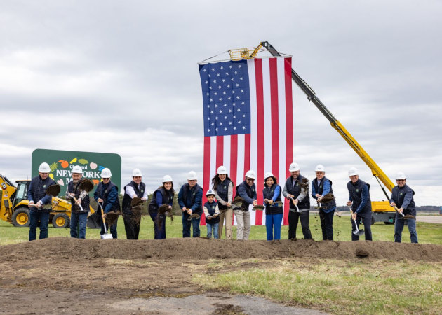 Global yoghurt company, Chobani, has completed a $1 billion (US$650 million) equity capital raise as it plans to expand its manufacturing operations in the US. Pictured is the ground-breaking event at its planned US$1.2 billion facility in New York.
Source: Chobani