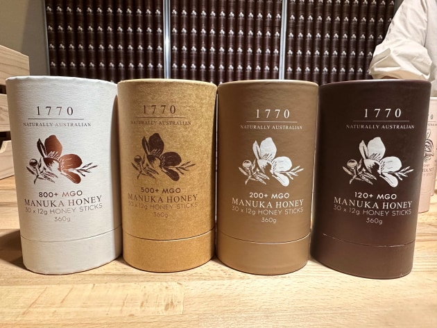 1770 Naturally Australian manuka honey range.