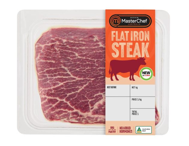 Coles has launched an Australian No Added Hormones Beef Flat Iron Steak nationally, in what the retailer says makes it the first major supermarket to range the cut across the country.