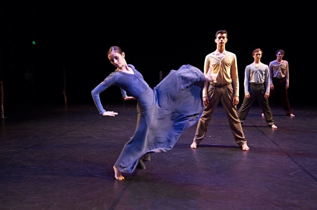 Jessica Garside performing in Nacho Duato's 'Jardi Tancat' at the Western Australian Academy of Performing Arts. Photo: Jon Green.