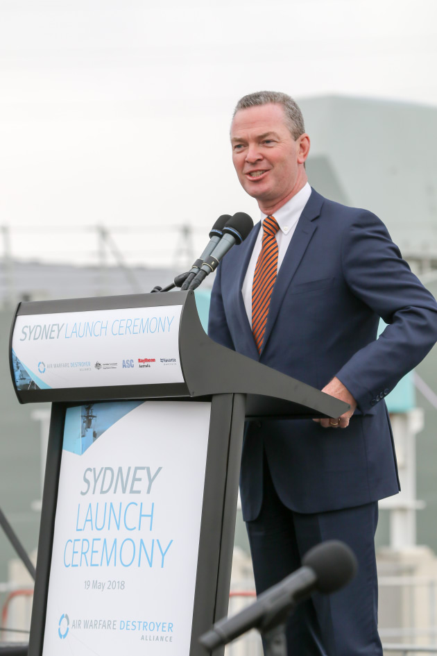 Minister Pyne at the Sydney launch. Credit: AWD Alliance