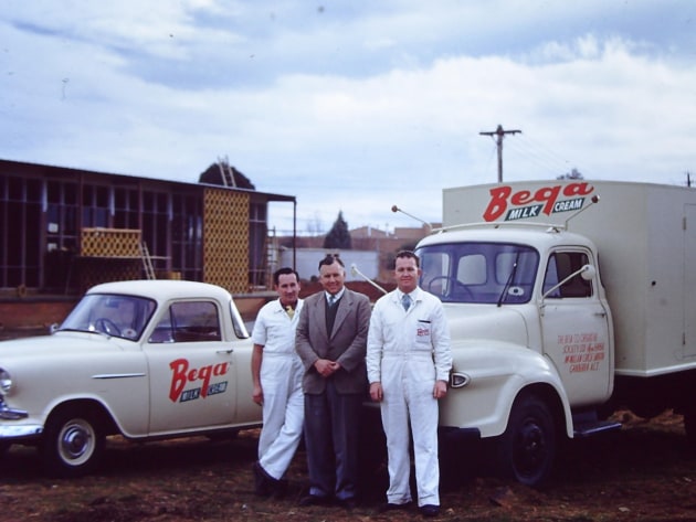 Bega milk truck and van in 1960.
Source: Bega Group